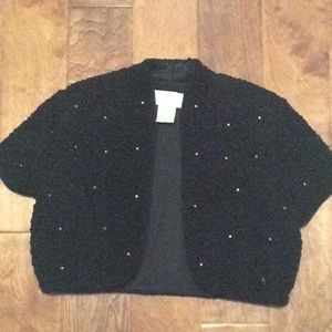 Cach’e cropped black jacket